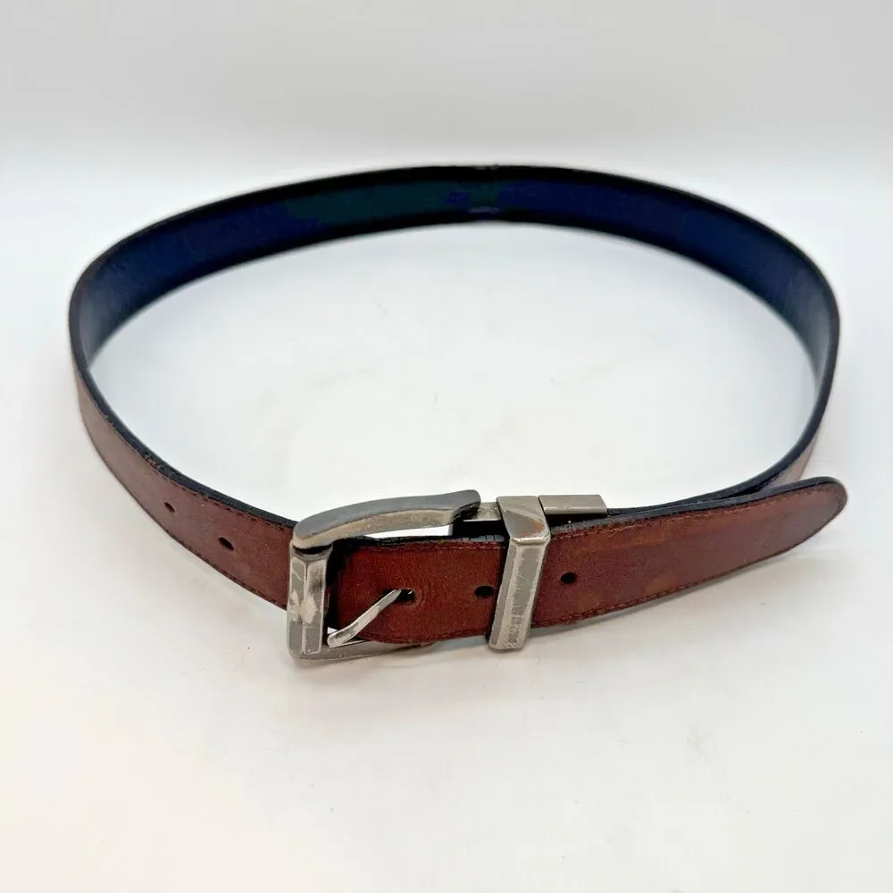 Levi Strauss & Co. Original Riveted Men's 34 Reversible Leather Belt Black Brown